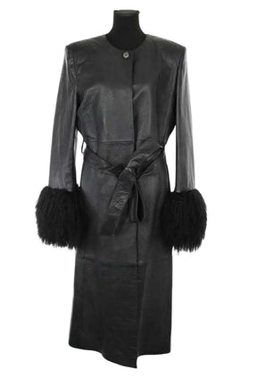 Manteau Magda Butrym Noir en Cuir, taille M - Seconde Main