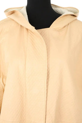 Manteau Maison Ullens Beige en Cuir