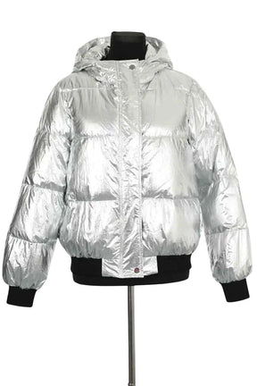 Manteau Maje Argent en Synthétique, taille S - Seconde Main