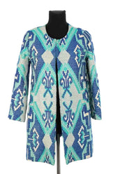 Manteau Maje Bleu en Coton, taille S - Seconde Main