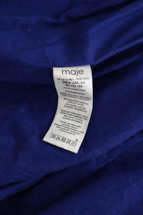 Manteau Maje Bleu en Coton