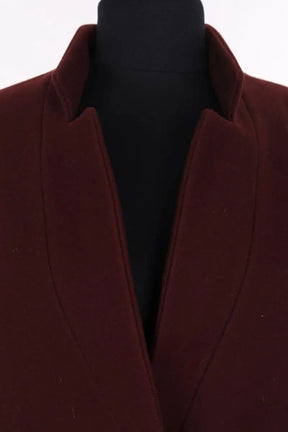 Manteau Maje Bordeaux en Laine