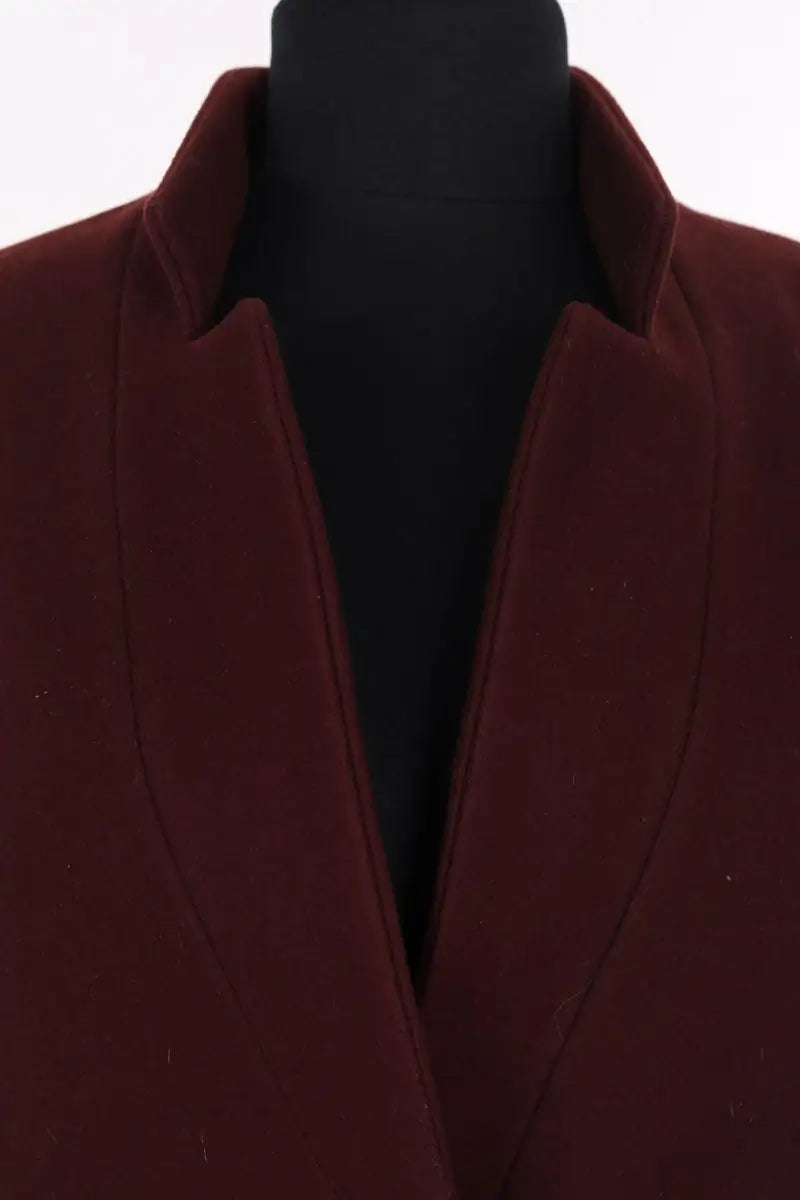 Manteau Maje Bordeaux en Laine