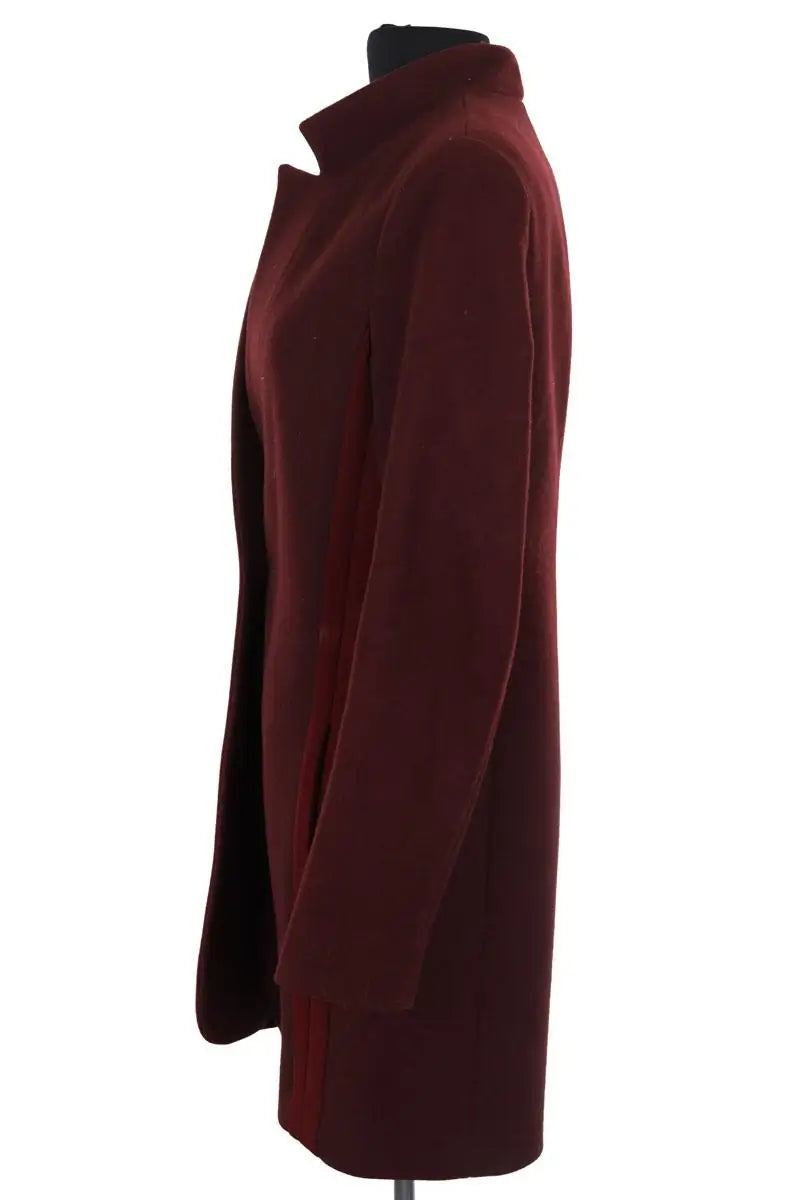Manteau Maje Bordeaux en Laine