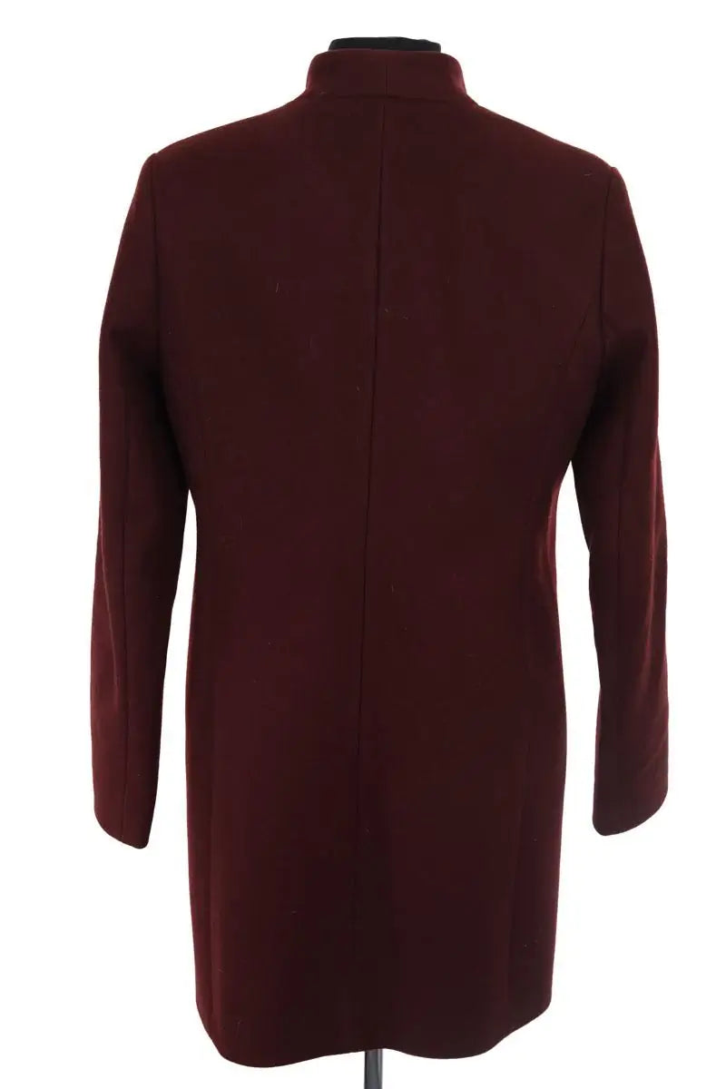 Manteau Maje Bordeaux en Laine
