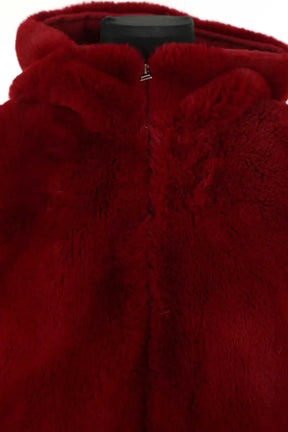 Manteau Maje Bordeaux en Polyester