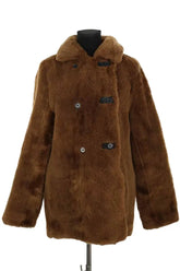 Manteau Maje Gaban Noir en Cuir, taille L - Seconde Main