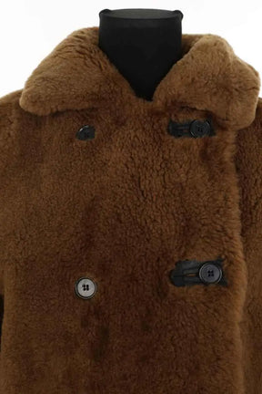Manteau Maje Gaban Noir en Cuir