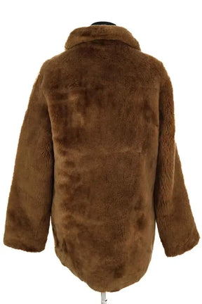 Manteau Maje Gaban Noir en Cuir
