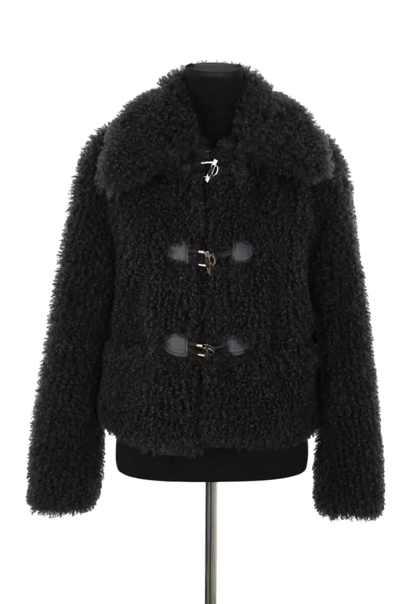 Manteau Maje Gris en Fausse fourrure, taille S - Seconde Main