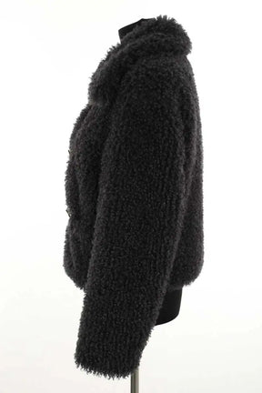 Manteau Maje Gris en Fausse fourrure