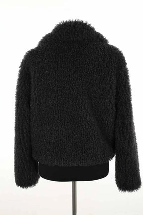 Manteau Maje Gris en Fausse fourrure