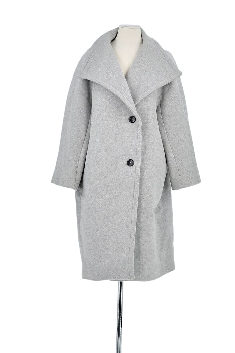 Manteau Maje Gris en Laine, taille S - Seconde Main