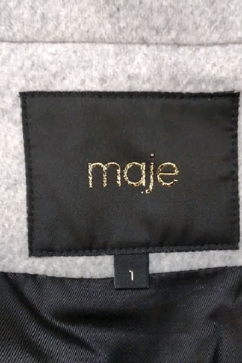 Manteau Maje Gris en Laine