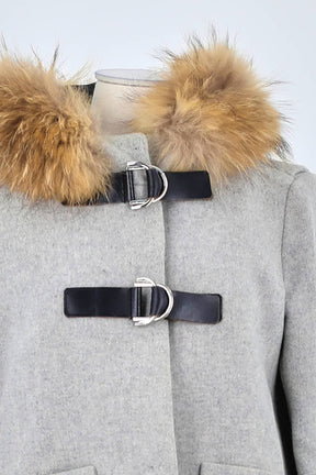 Manteau Maje Gris en Laine