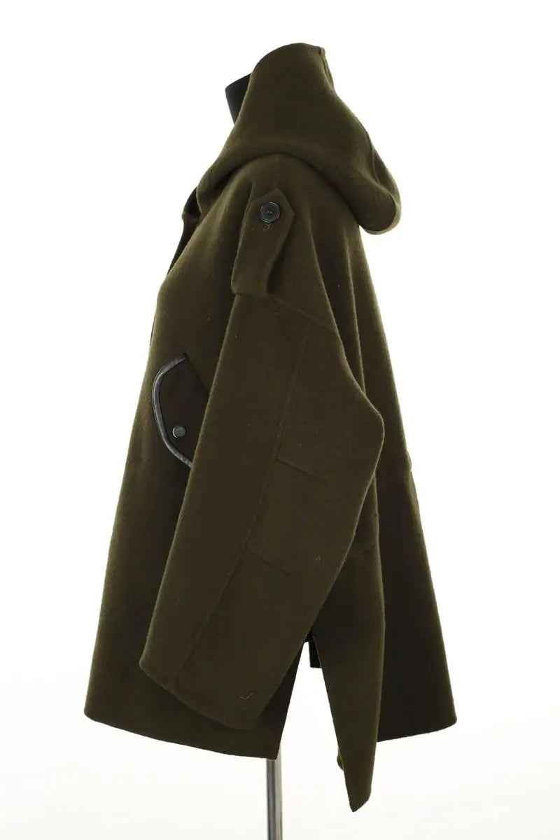Manteau Maje Kaki en Laine