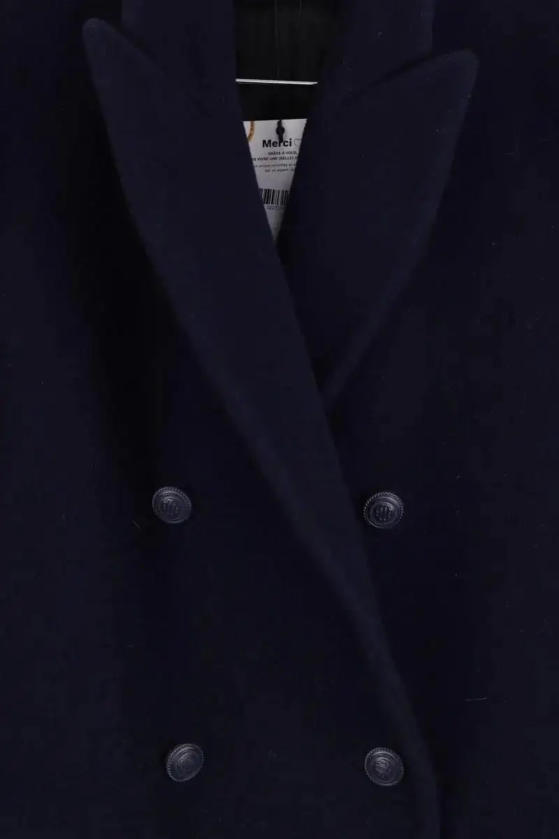 Manteau Maje Marine en Laine