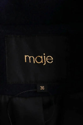 Manteau Maje Marine en Laine
