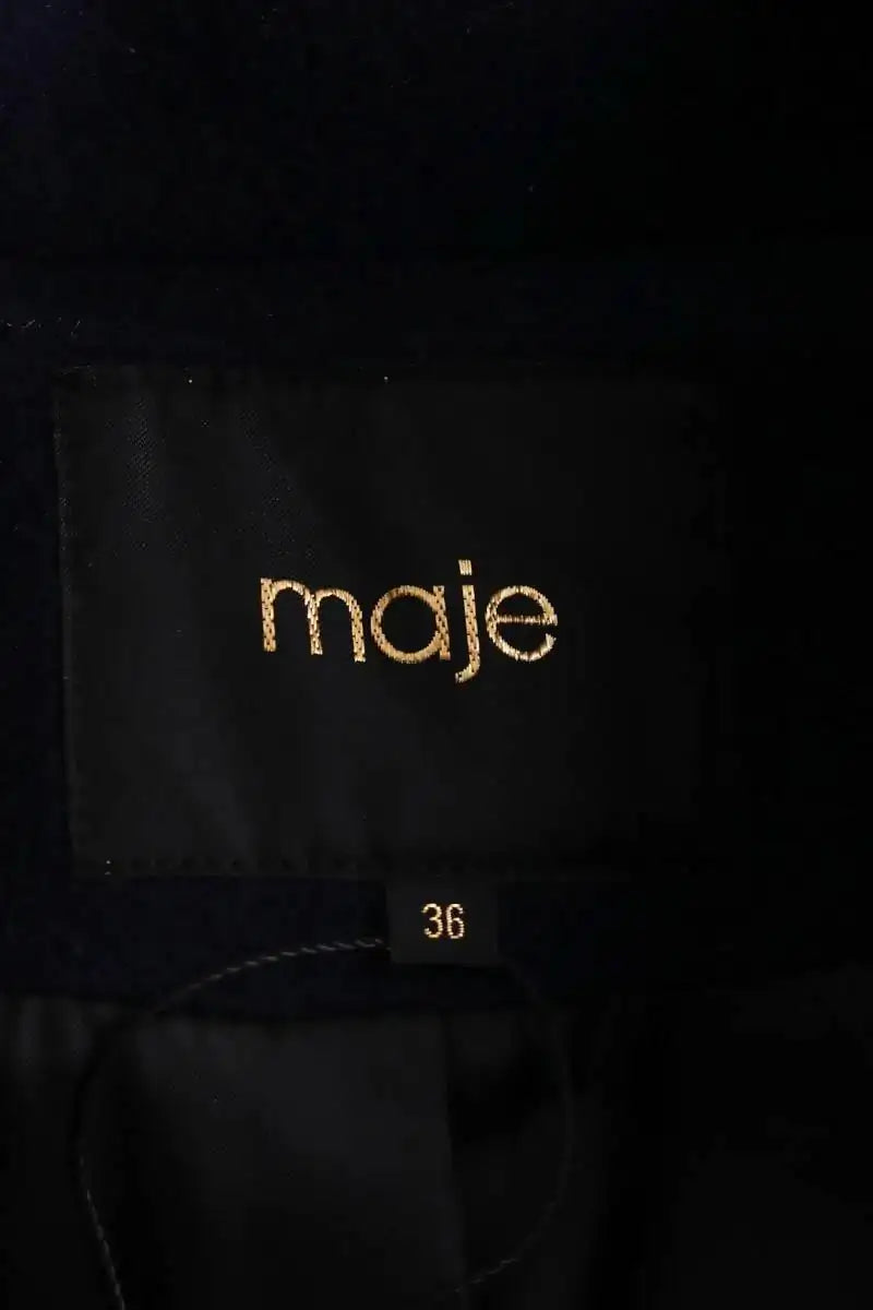 Manteau Maje Marine en Laine