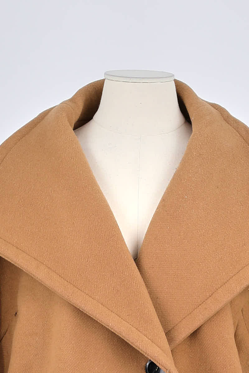 Manteau Maje Marron en Laine