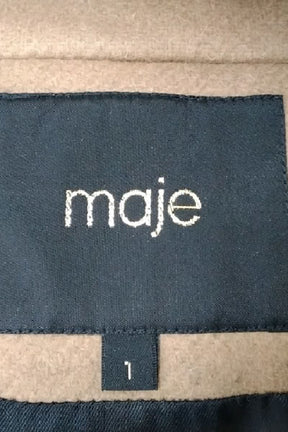 Manteau Maje Marron en Laine