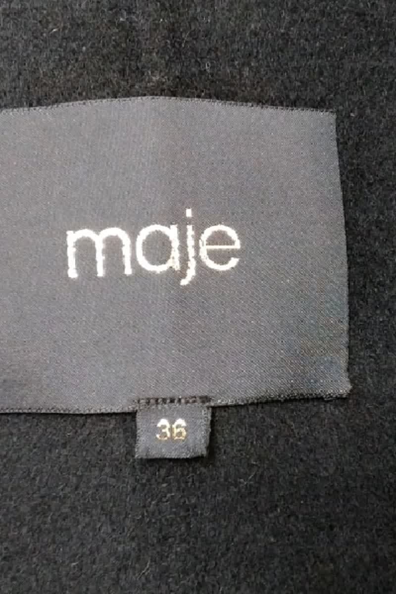 Manteau Maje Noir en Laine