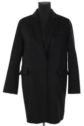 Manteau Maje Noir en Laine, taille S - Seconde Main