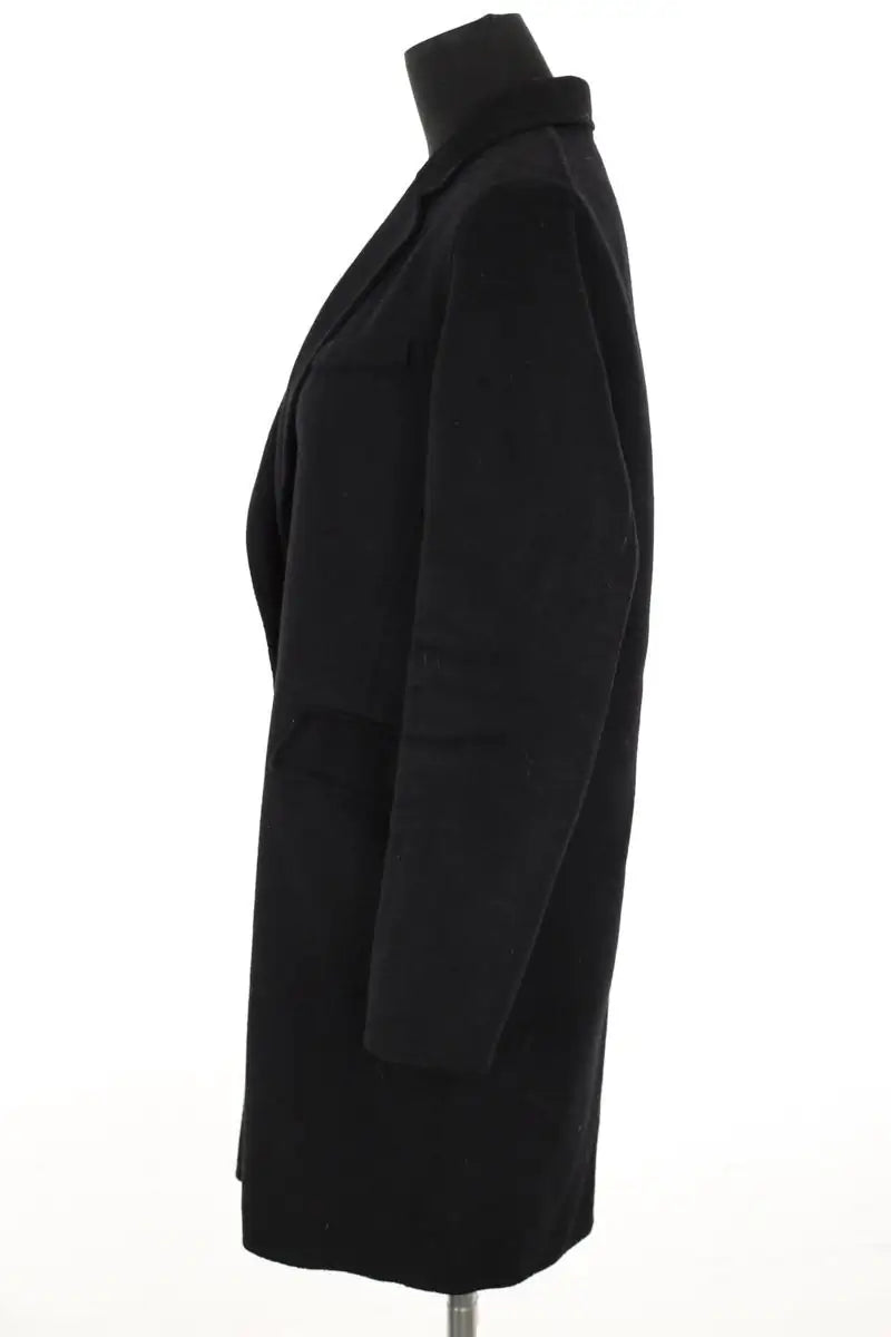 Manteau Maje Noir en Laine