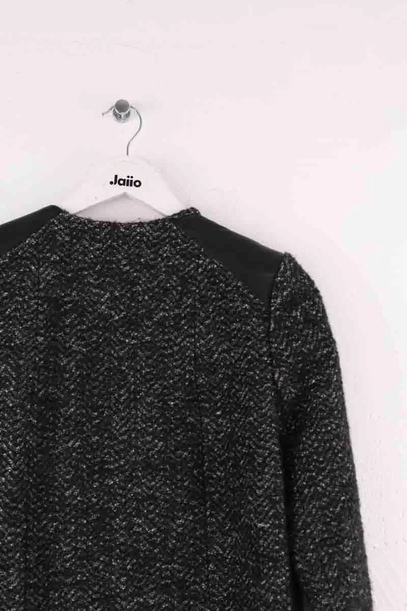 Manteau Maje Noir en Laine