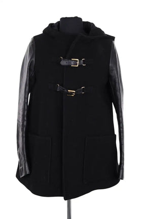 Manteau Maje Noir en Laine, taille S - Seconde Main