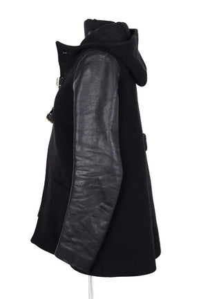 Manteau Maje Noir en Laine