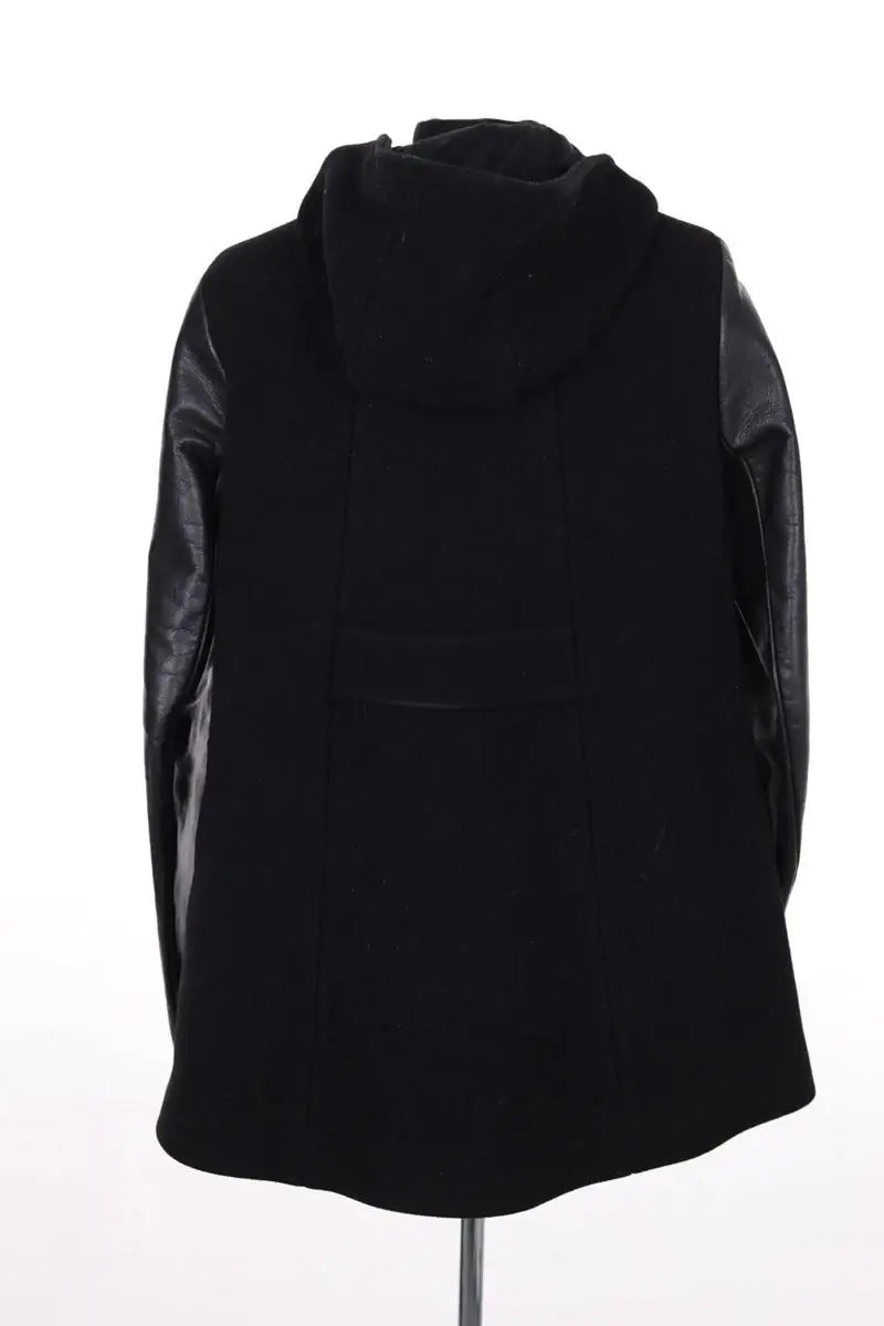 Manteau Maje Noir en Laine