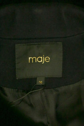 Manteau Maje Noir en Synthétique