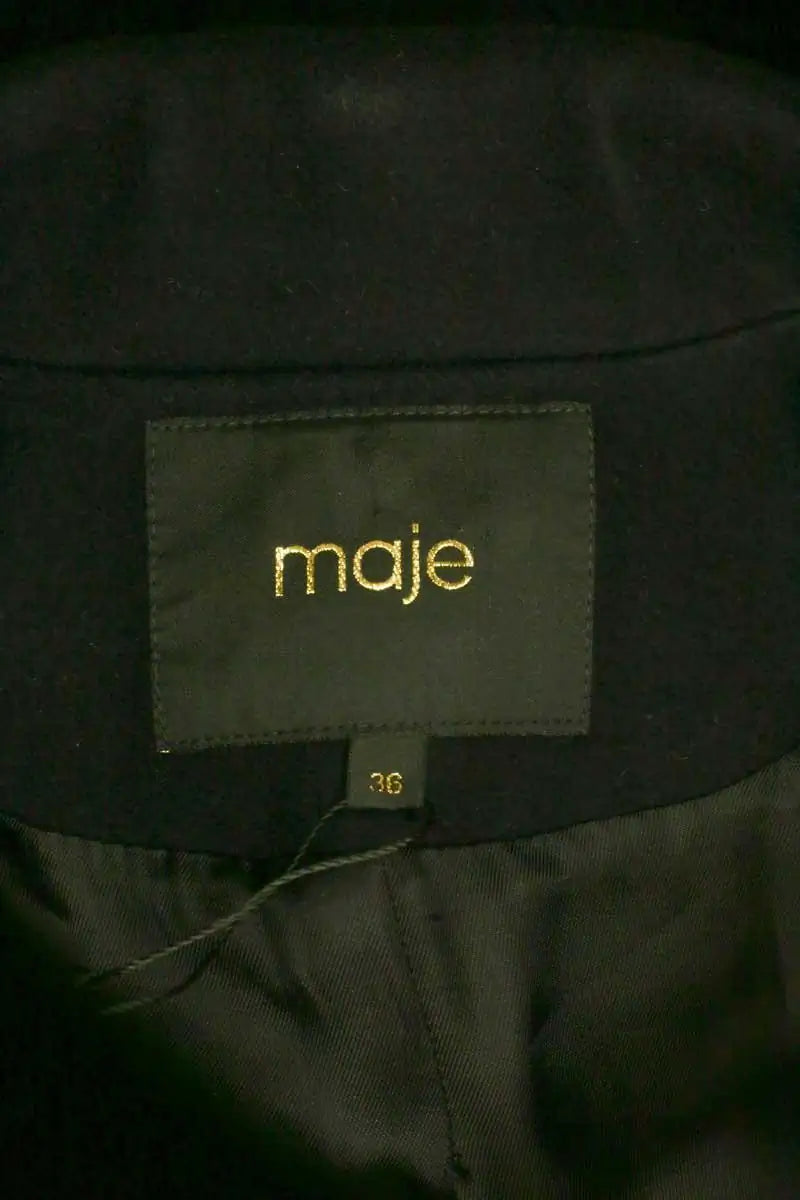 Manteau Maje Noir en Synthétique