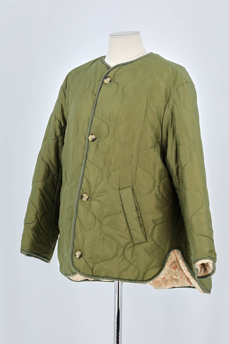 Manteau Maje Vert en Coton