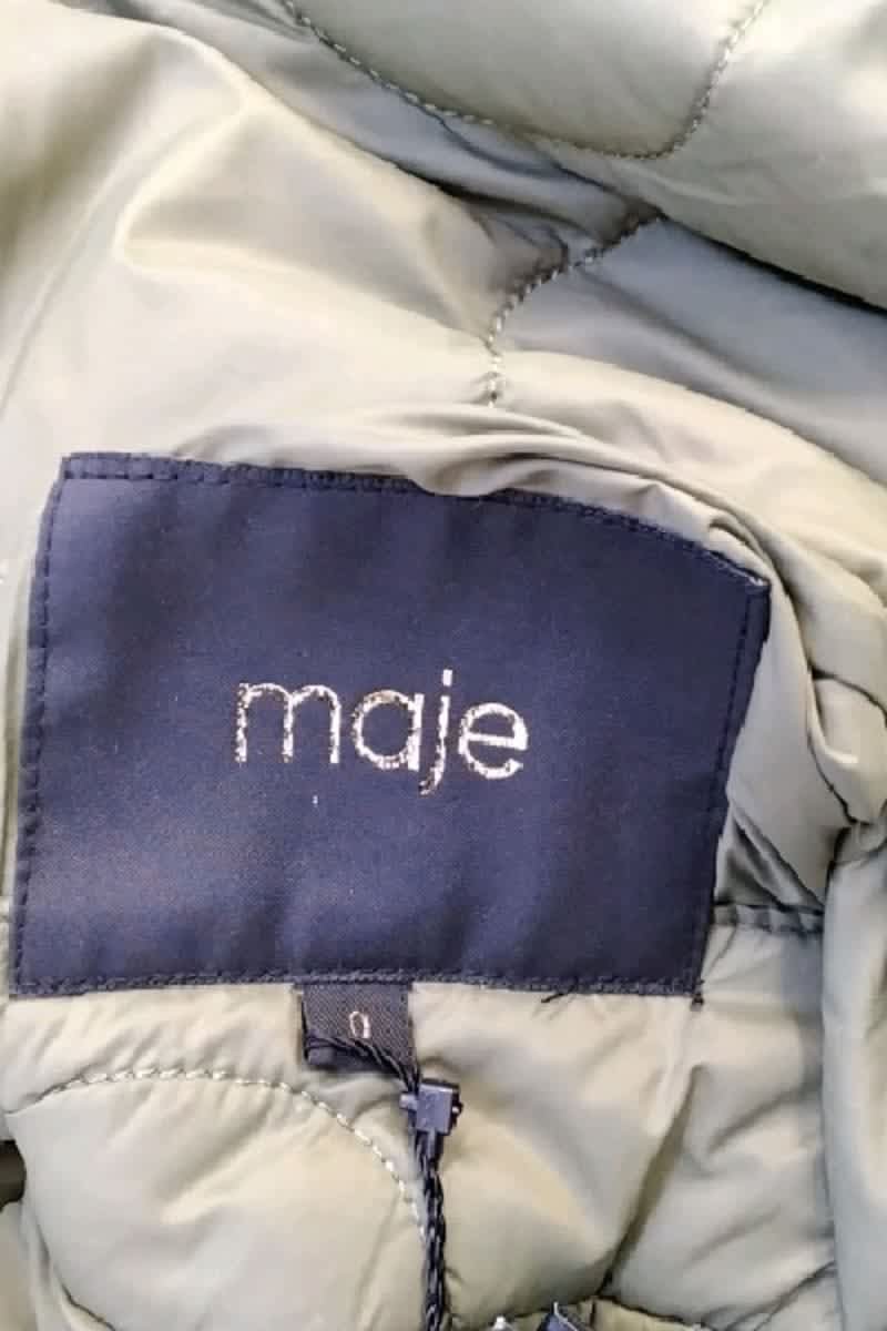 Manteau Maje Vert en Coton