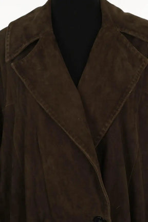 Manteau Marina Rinaldi Marron en Daim