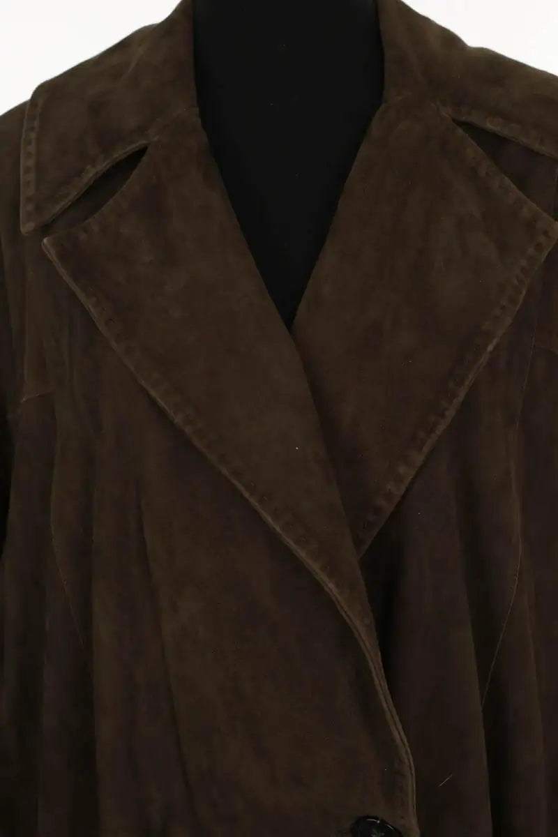 Manteau Marina Rinaldi Marron en Daim