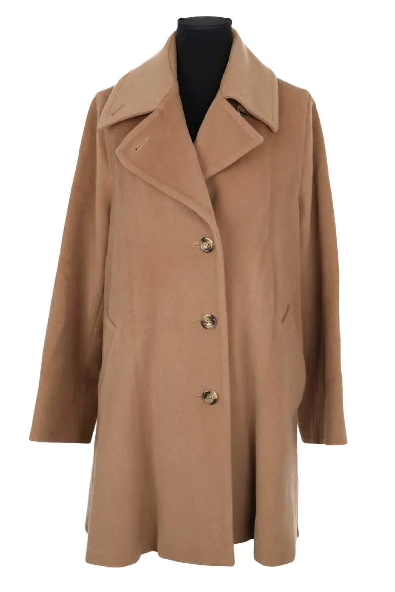 Manteau Max Mara Camel en Laine, taille L - Seconde Main