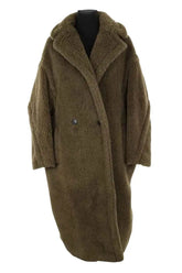 Manteau Max Mara Kaki en Laine, taille L - Seconde Main