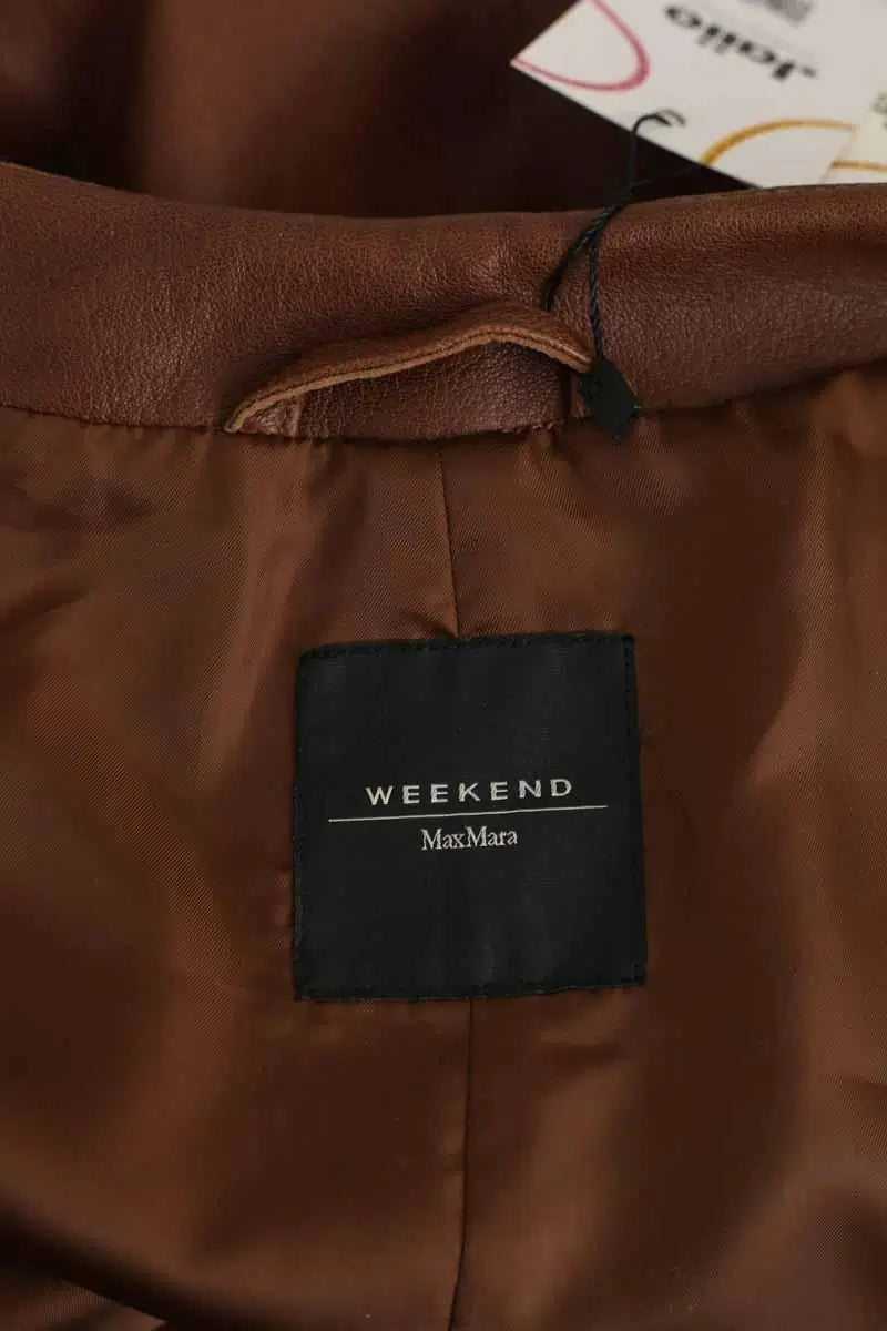 Manteau Max Mara Marron en Cuir
