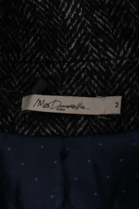 Manteau Mes Demoiselles Noir en Laine