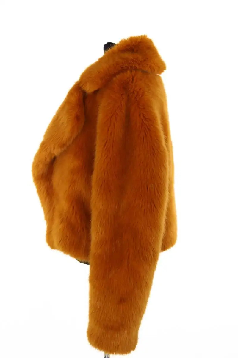 Manteau Michael Kors Orange en Fausse fourrure