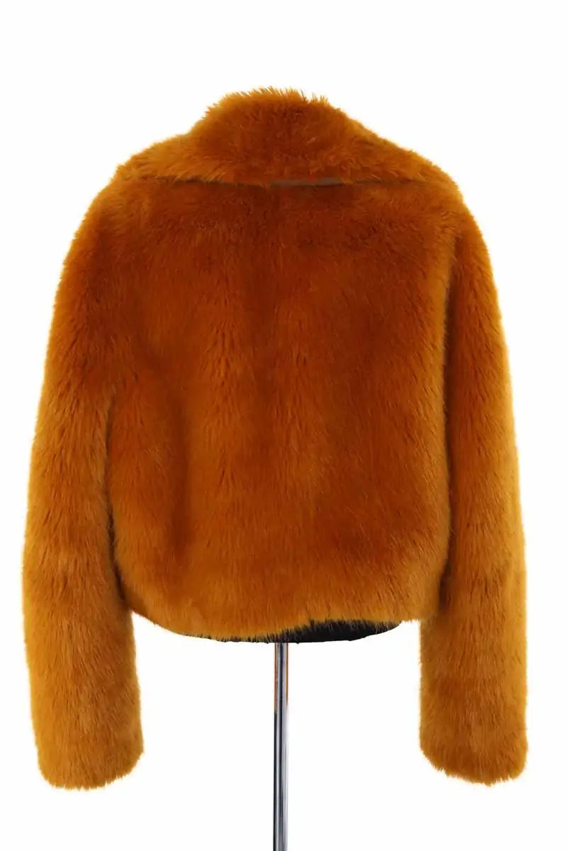 Manteau Michael Kors Orange en Fausse fourrure