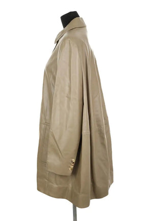 Manteau Nina Ricci Kaki en Cuir