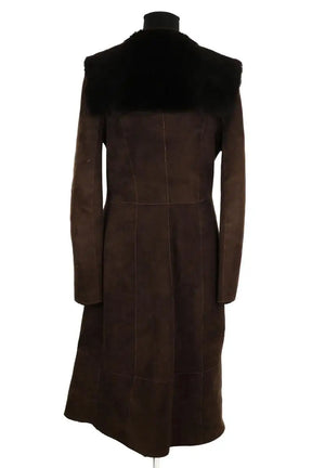 Manteau Other Brand Marron en Daim