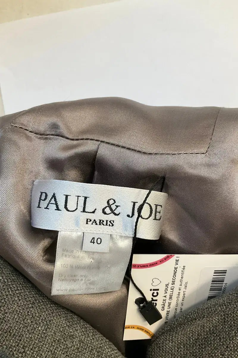 Manteau Paul & Joe Anthracite en Laine