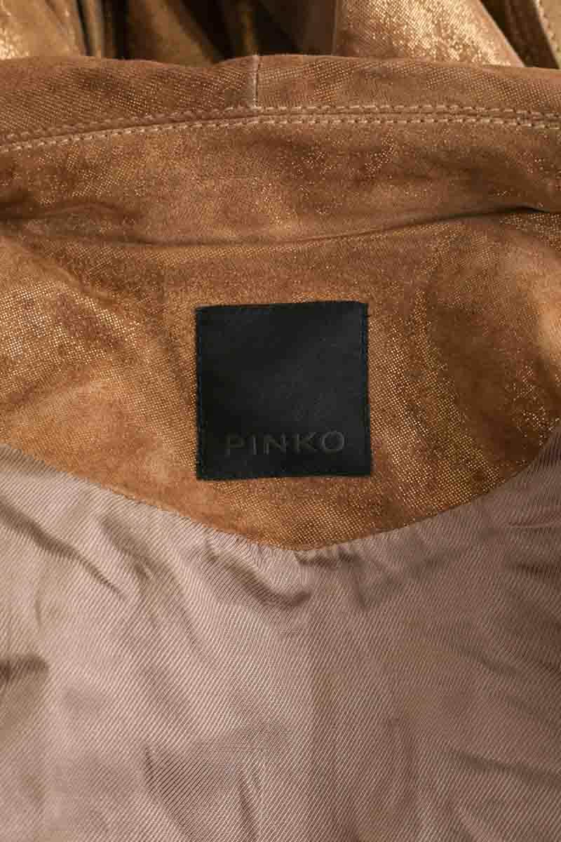 Manteau Pinko Marron en Daim