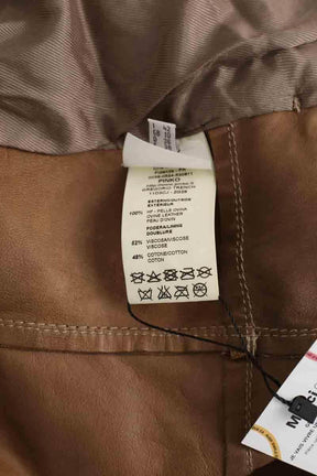 Manteau Pinko Marron en Daim