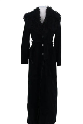 Manteau Plein Sud Noir en Cuir, taille M - Seconde Main